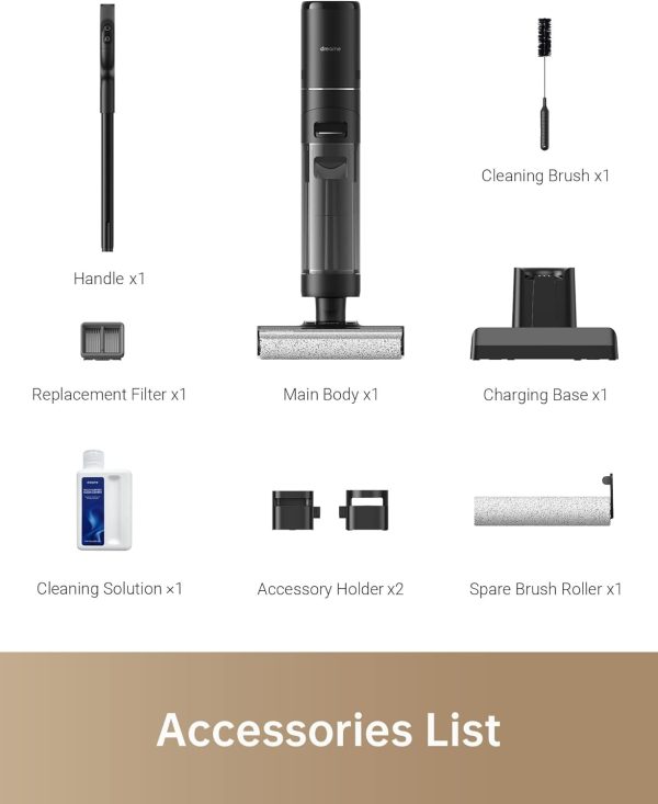 dreame H12 PRO Wet Dry Vacuum Cleaner, Cordless Vacuum Mop All in One, Smart Floor Cleaner for Hard Floor, One-Step Edge to Edge Cleaning with Hot Air Drying - Image 3