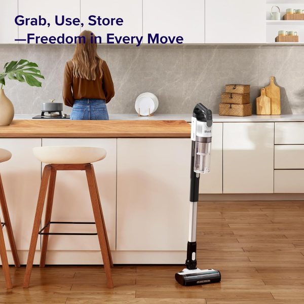 LEVOIT Cordless Vacuum Cleaner, Stick Vac with Tangle-Resistant Design, Up to 50 Minutes, Powerful Suction, Rechargeable, Lightweight, and Versatile for Carpet, Hard Floor, Pet Hair, Black & White - Image 4