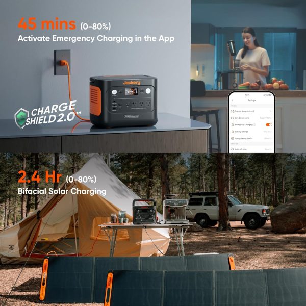 Jackery Explorer 1000 v2 Portable Power Station(2024 New),1070Wh LiFePO4 Battery,1500W AC/100W USB-C Output, 1 Hr Fast Charge, Solar Generator for Outdoor Camping,Emergency, RV, Off-Grid Living - Image 6